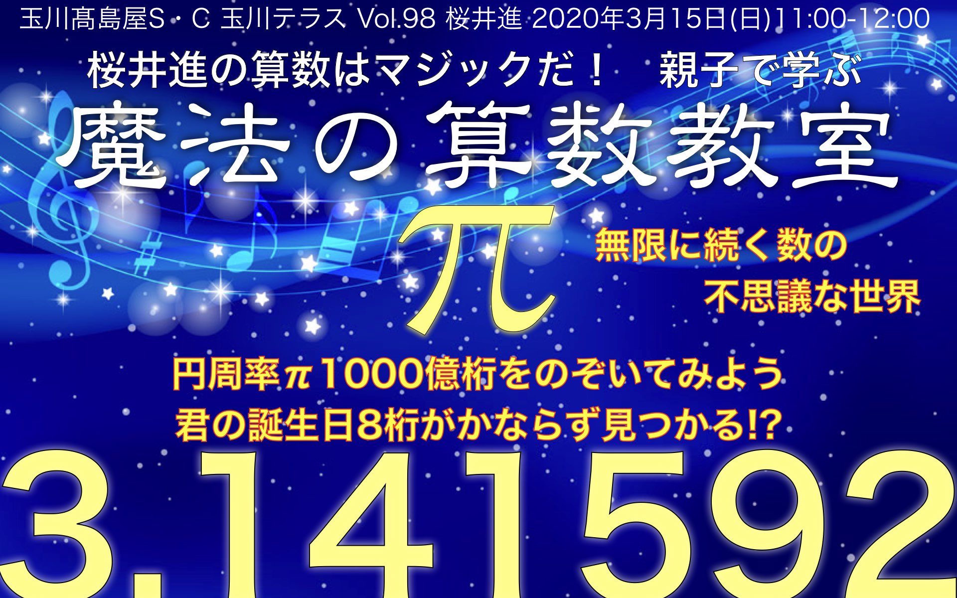 円周率πの中に自分の誕生日が見つかる！？ – SAKURAI SUSUMU WEBSITE